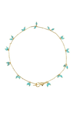 ARIANNA NECKLACE- TURQ/GLD