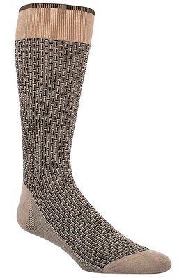 BASKETWEAVE  SOCK OATMEAL (OS)
