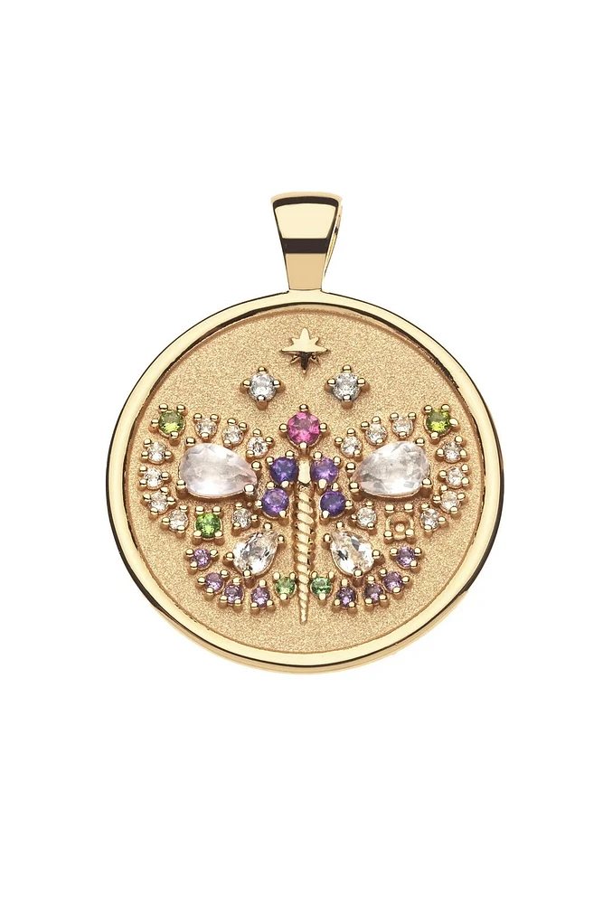 FREE STONE BUTTERFLY PENDANT- NO CHAIN