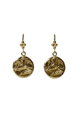 PEGASUS COIN DROP EARRINGS  (EG-5870)