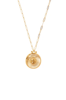 BEZEL WRAPPED PENDANT NECKLACE (NG-15283LQ)