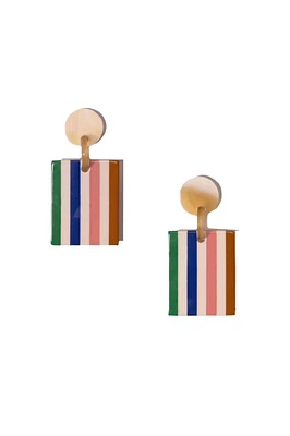 DESERT STRIPE BLOCK DANGLE EARRINGS
