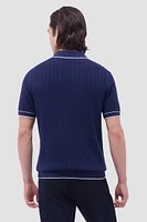 S/S JOHNNY COLLAR SWEATER