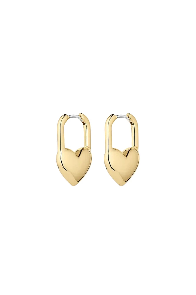 HEART PADLOCK HUGGIES- GLD