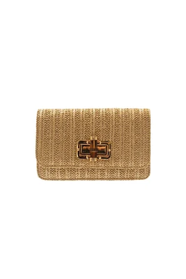 GOLD/STRAW LILLY CLUTCH