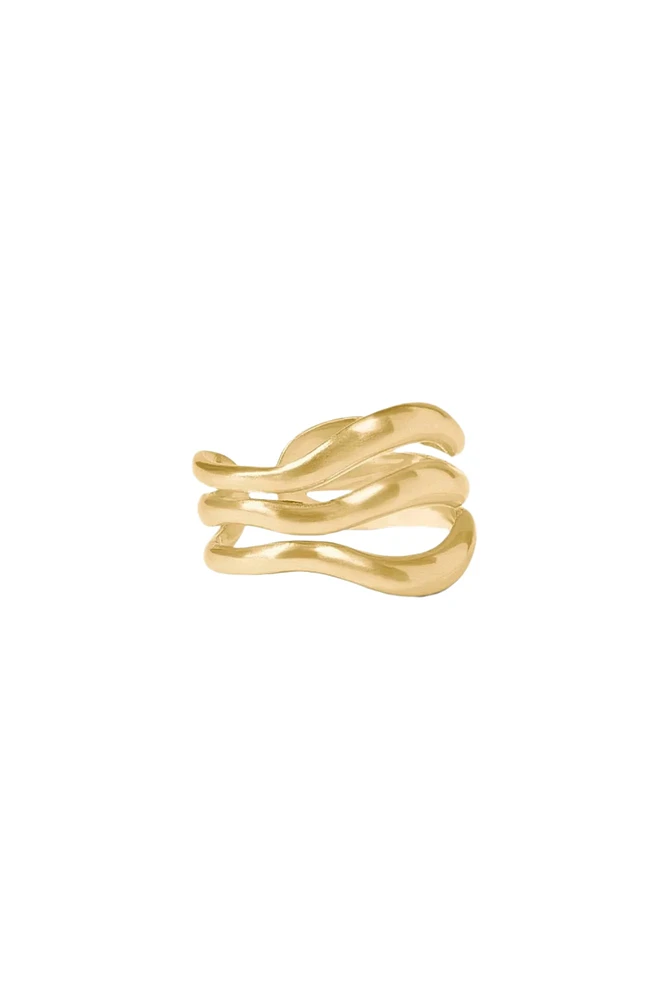 WAVE RING- GLD