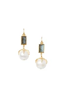 LARK DROP EARRINGS- WHT PEARL