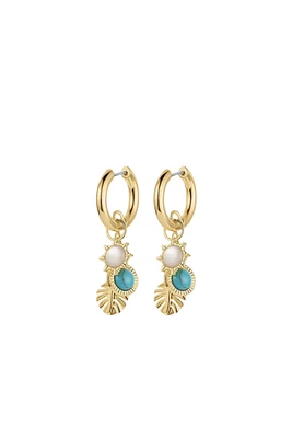 BEACH CLUSTER HOOPS- GLD