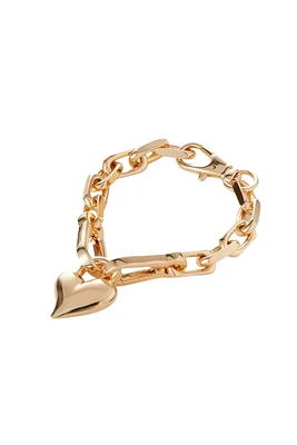 PADLOCK HEART CHAIN BRACELET