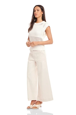 CARLY SLEEVELESS CROCHET TOP