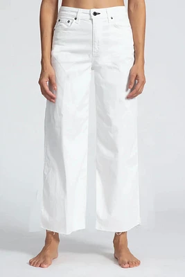 WIDE LEG CROP TWILL