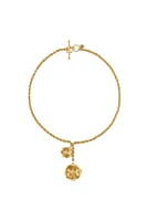 BLOOM LARIAT NECKLACE- GLD