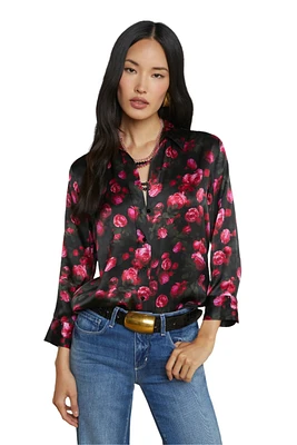 DANI 3/4 SLV BLOUSE (40126RBK)
