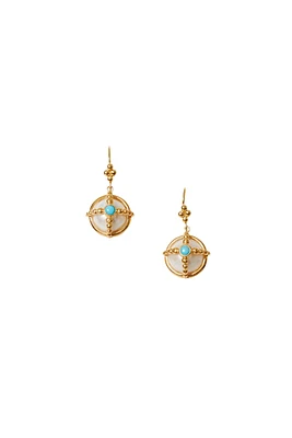 CAGED PEARL DROP EARRINGS (EG-5763)