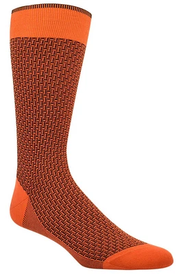 BASKETWEAVE  SOCK ORANGE (OS)