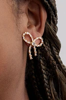 CRYSTAL BOW STUDS- GLD/CLEAR