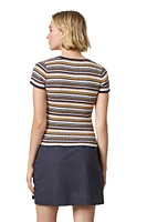 STRIPED ELBOW SLEEVE HENLEY (PA2877)