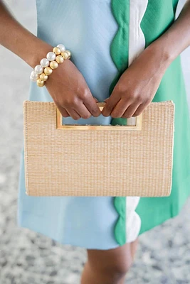 CHLOE STRAW CLUTCH