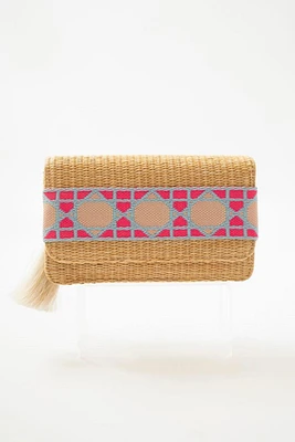 RUBY STRAW CLUTCH