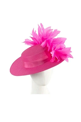 BOATER HAT W/FEATHERS (MA902)