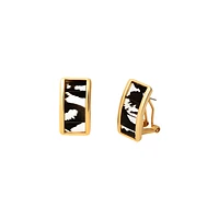 SUGAR LOAF RECTANGLE STUD EARRING GOLD