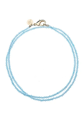 DOUBLE WRAP DIAMOND CUT TOPAZ NECKLACE