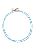 DOUBLE WRAP DIAMOND CUT TOPAZ NECKLACE