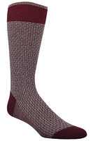 BASKETWEAVE  SOCK WINE (OS)