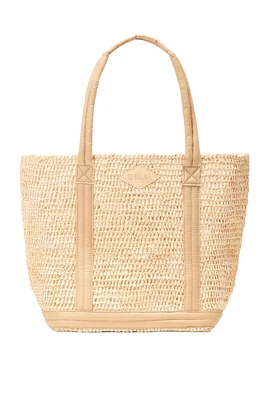 MEDIUM RAFFIA TOTE