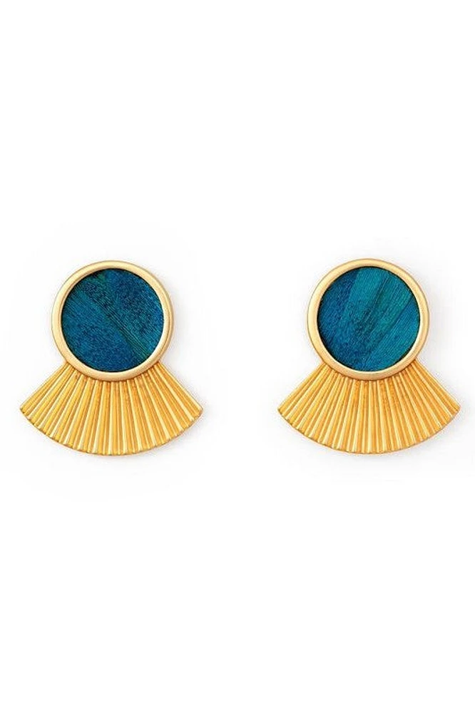 AUGUST CAY LARGE FAN EARRING GOLD