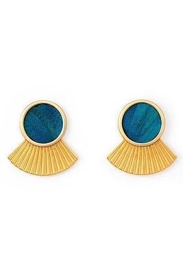 AUGUST CAY LARGE FAN EARRING GOLD