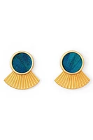 AUGUST CAY LARGE FAN EARRING GOLD