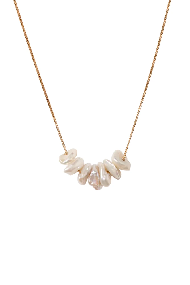 KESHI PEARLS ON CHAIN NECKACE (NG-14806)