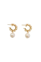 FRESH WATER PEARL POST HOOPS (EG-5863)