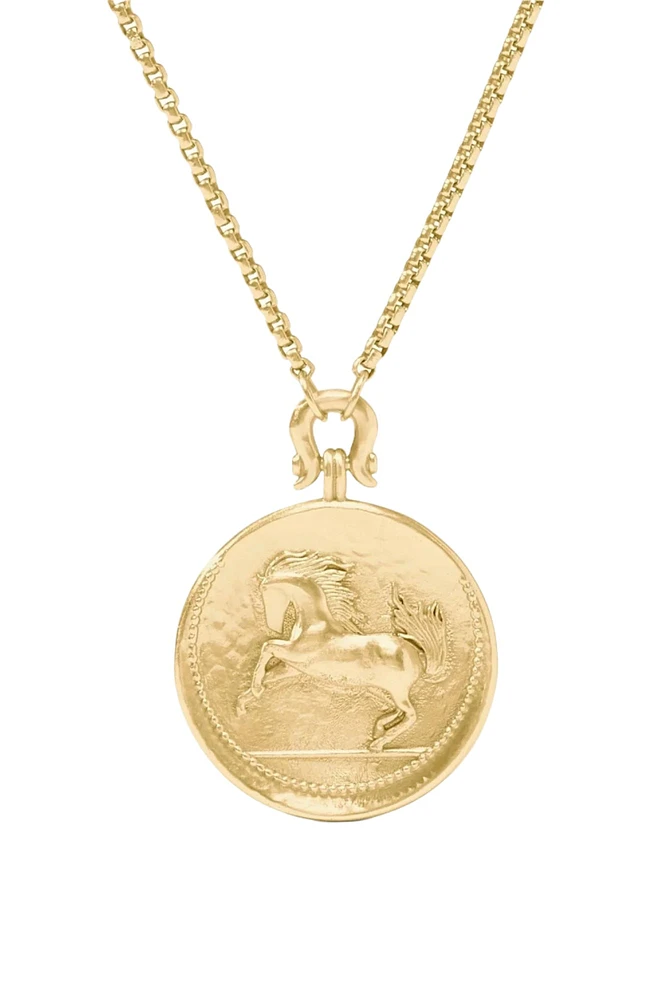 SARATOGA HORSE NECKLACE- GLD