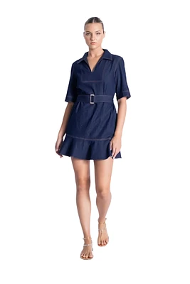 HONOR DENIM MINI DRESS