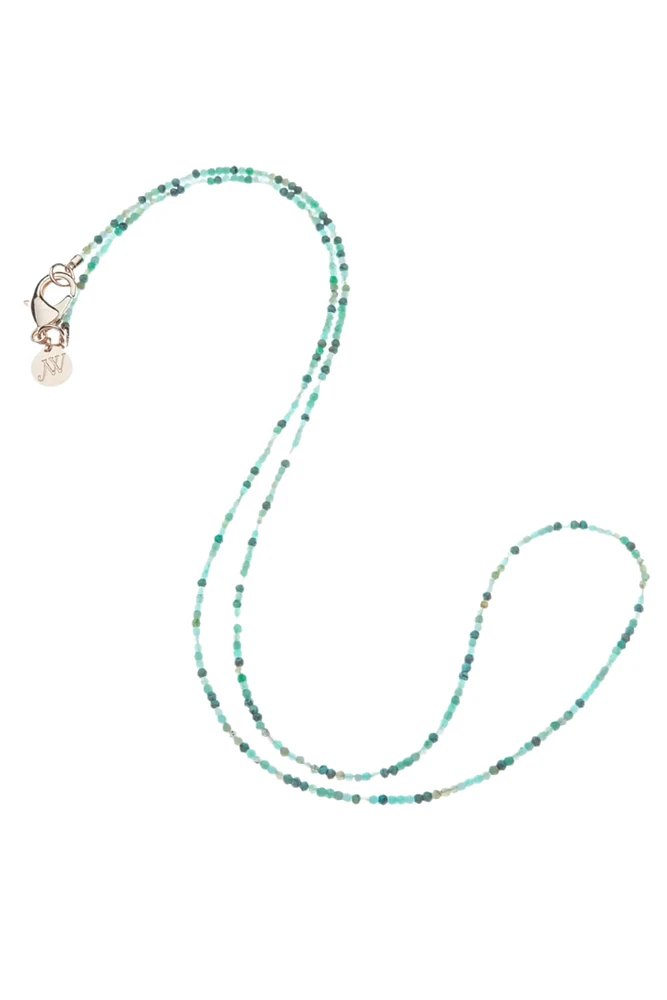 DOUBLE WRAP DIAMOND CUT MULTI STONE NECKLACE