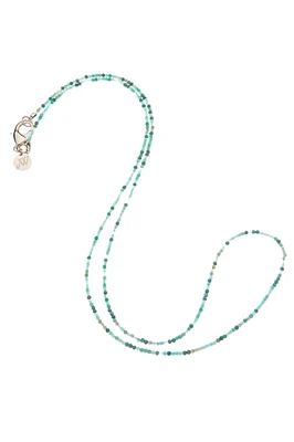 DOUBLE WRAP DIAMOND CUT MULTI STONE NECKLACE