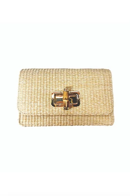 STRAW LILLY CLUTCH
