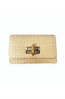 STRAW LILLY CLUTCH