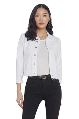 JANELLE SLIM RAW JACKET- BLANC