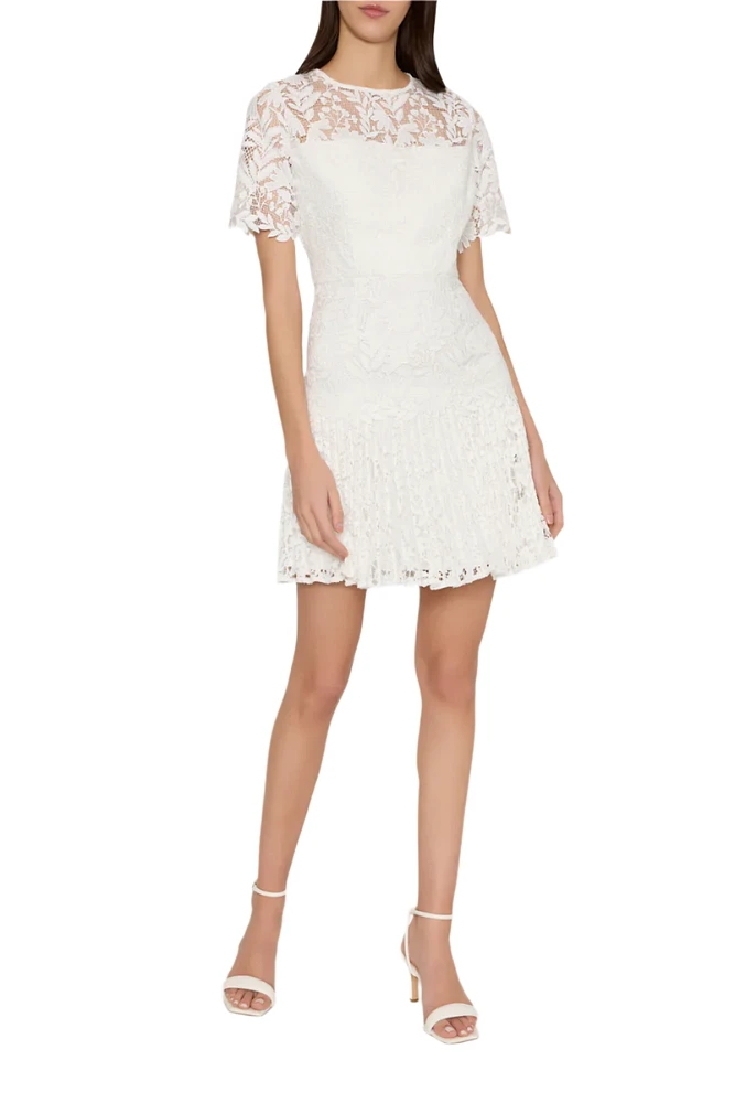 NICOLETTE SLVLS FLORAL EYELET DRESS
