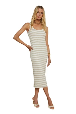 IVANNA STRIPE MIDI TANK DRESS