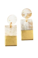 GOLD DIPPED STATEMENT EARRINGS