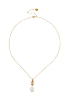 BAROQUE PEARL DROP NECKLACE (NGZ-15243)