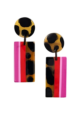 PINK TORTOISE STATEMENT EARRINGS