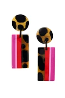 PINK TORTOISE STATEMENT EARRINGS