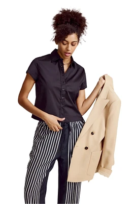 THE BOXY SS CROPPED SHIRT
