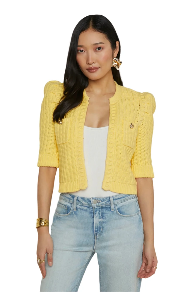 DELILAH CROP TEXTURED CARDI