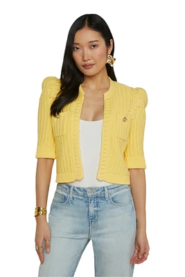 DELILAH CROP TEXTURED CARDI